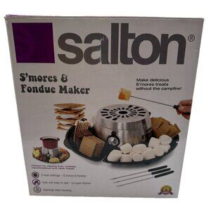 Salton Treats Indoor Electric Stainless Steel S'Mores Maker and Fondue Warmer